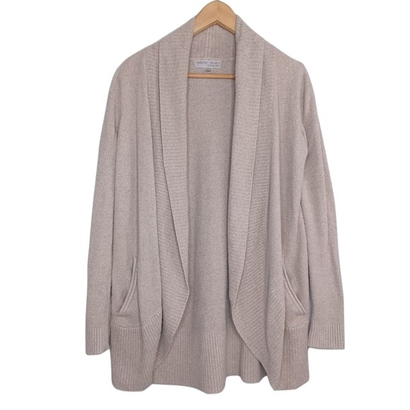 Barefoot Dreams Sz S Neutral Oatmeal Open Front Cardigan - Picture 1 of 13